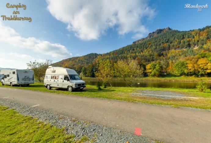 Campingplatz Am Treidlerweg Konigstein an der Elbe Bagian luar foto